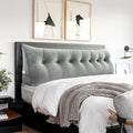 Headboard Pillow King - Bed Wedge Headboard Reading Pillow for Sitting in Bed, Large Daybed Pillow, Velvet Positioning Support Bedrest…