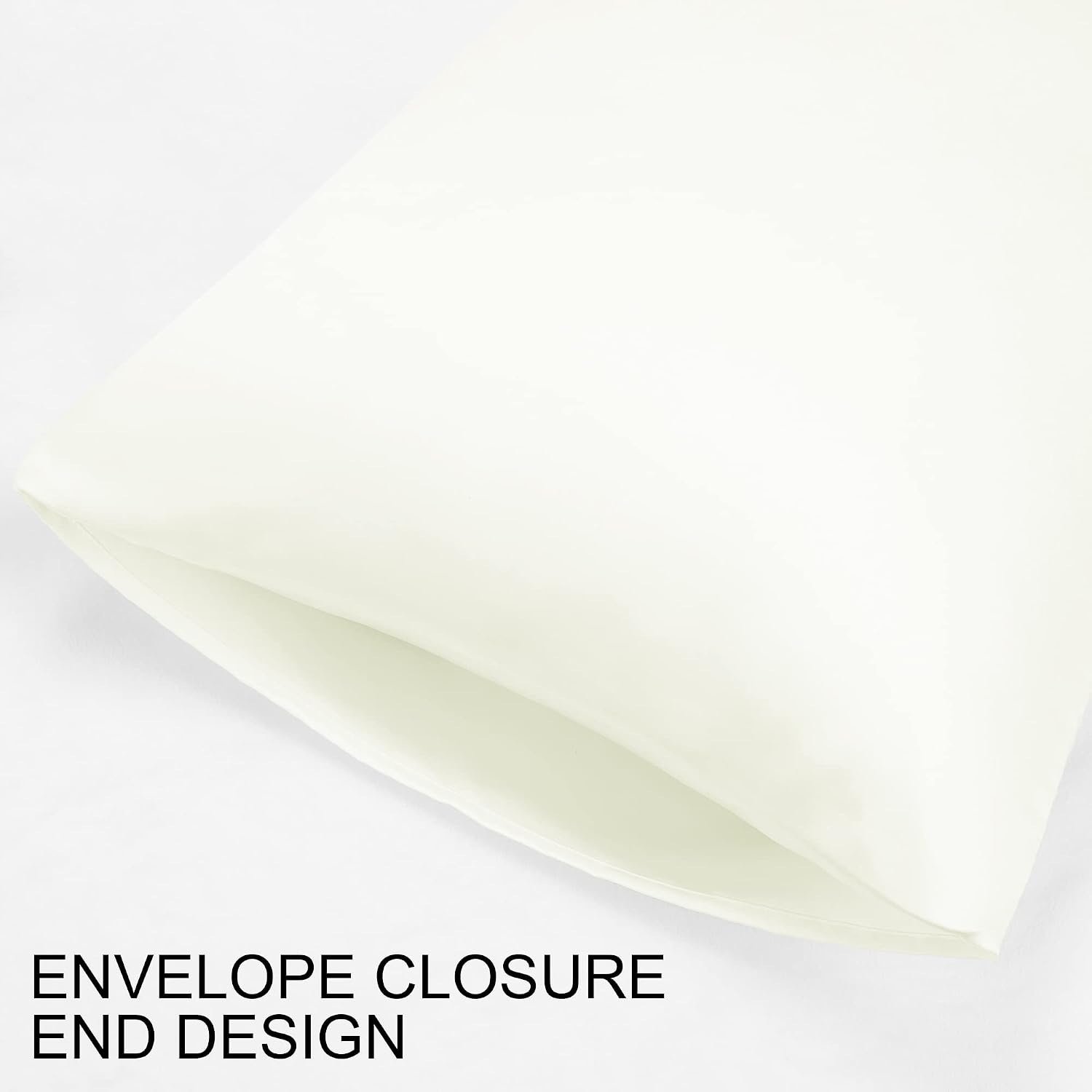 uxcell 2 Pack Silk Satin Pillowcase for Hair and Skin, Cool, Silky, Soft Breathable Pillow Cases King Size 20x36 Inch Sateen Pillowcase Pea…