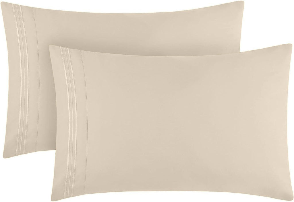 Mellanni Pillow Cases - Luxury, Extra Soft, Cooling Pillow Covers - 2 PC Iconic Collection Pillowcases - Envelope Closure (Standard/Queen 2…