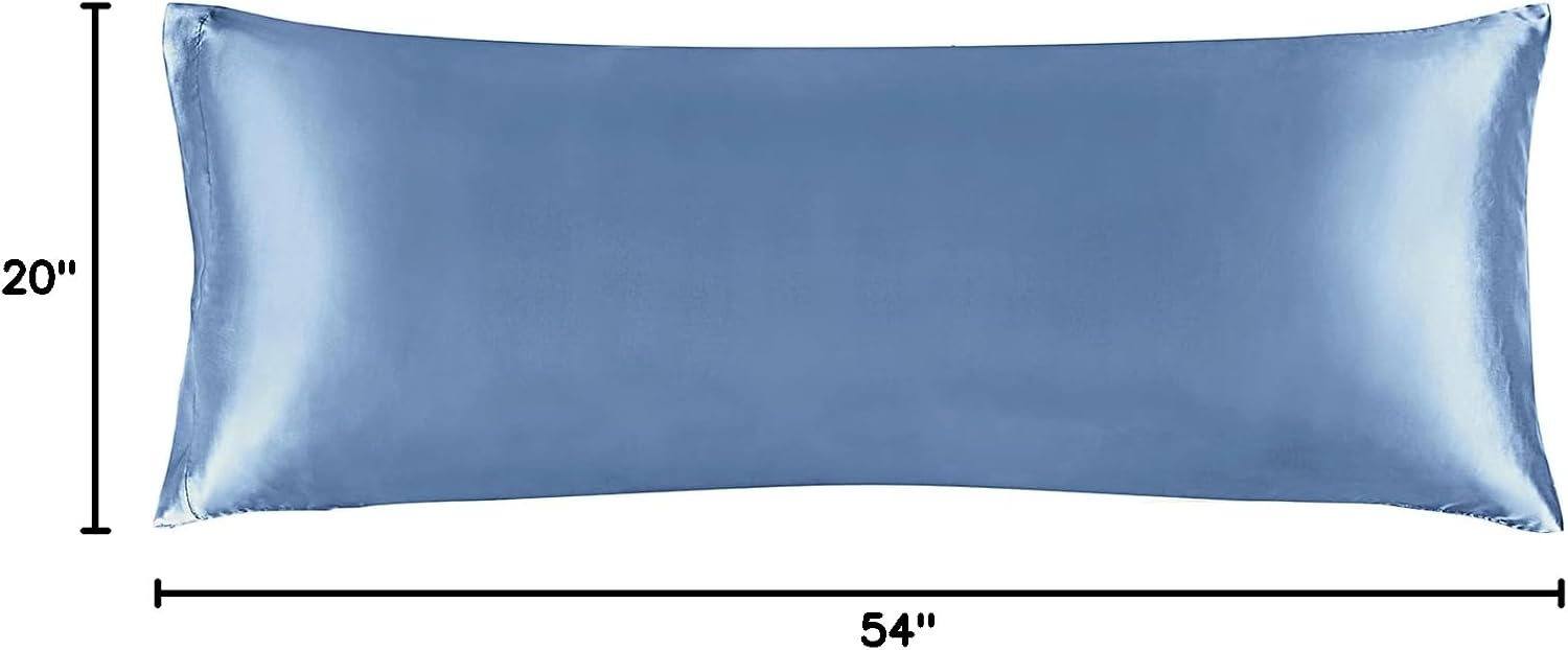 Bedelite Satin Body Pillow Cover, Super Soft and Cooling Body Pillow Pillowcase for Hair and Skin, Breathable Silky Full Long Pillowcase Co…