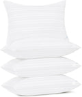 Downluxe Standard Size Pillows Set of 4 – Down Alternative Bed Pillows for Back, Side & Stomach Sleepers, White 4 pack White