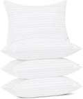 Downluxe King Size Pillows Set of 4 – Down Alternative Bed Pillows for Back, Side & Stomach Sleepers, White 4 pack White