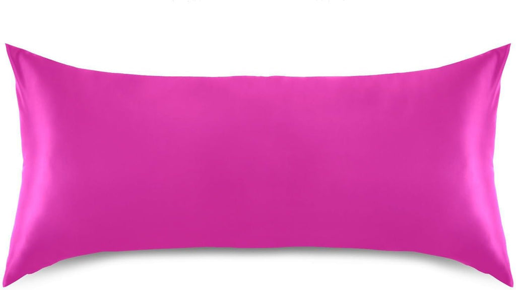 Electric Pink Color Pillow Covers Silk Pillowcase for Hair and Skin Breathable Silky Soft Satin Pillowcase Standard Size Pillow Case for…