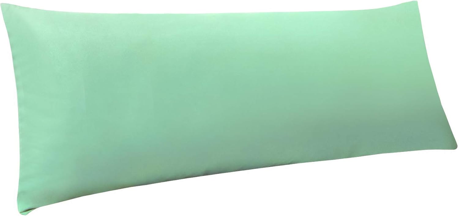 Ntbay Body Pillowcase - Brushed Microfiber 20x54 Pillowcase - Soft, Wrinkle-Free, Fade-Resistant, Stain-Resistant, Sea Green Body Pillow Co…