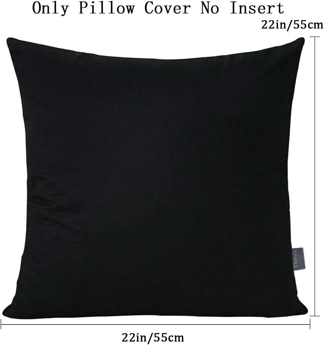 Thmyo 4-Pack 100% Cotton Comfortable Solid Decorative Throw Pillow Case Square Cushion Cover Pillowcase Sublimation Blank Pillow Covers Chr…