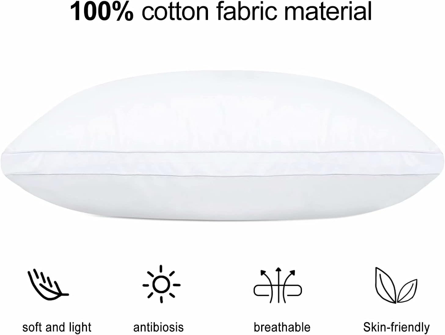 Jicuse Bed Pillows for Sleeping 1 Pack, King Size, Luxury Hotel Collection Pillow, Soft Fluffy and Great Support Down Alternative Filling, Guss…