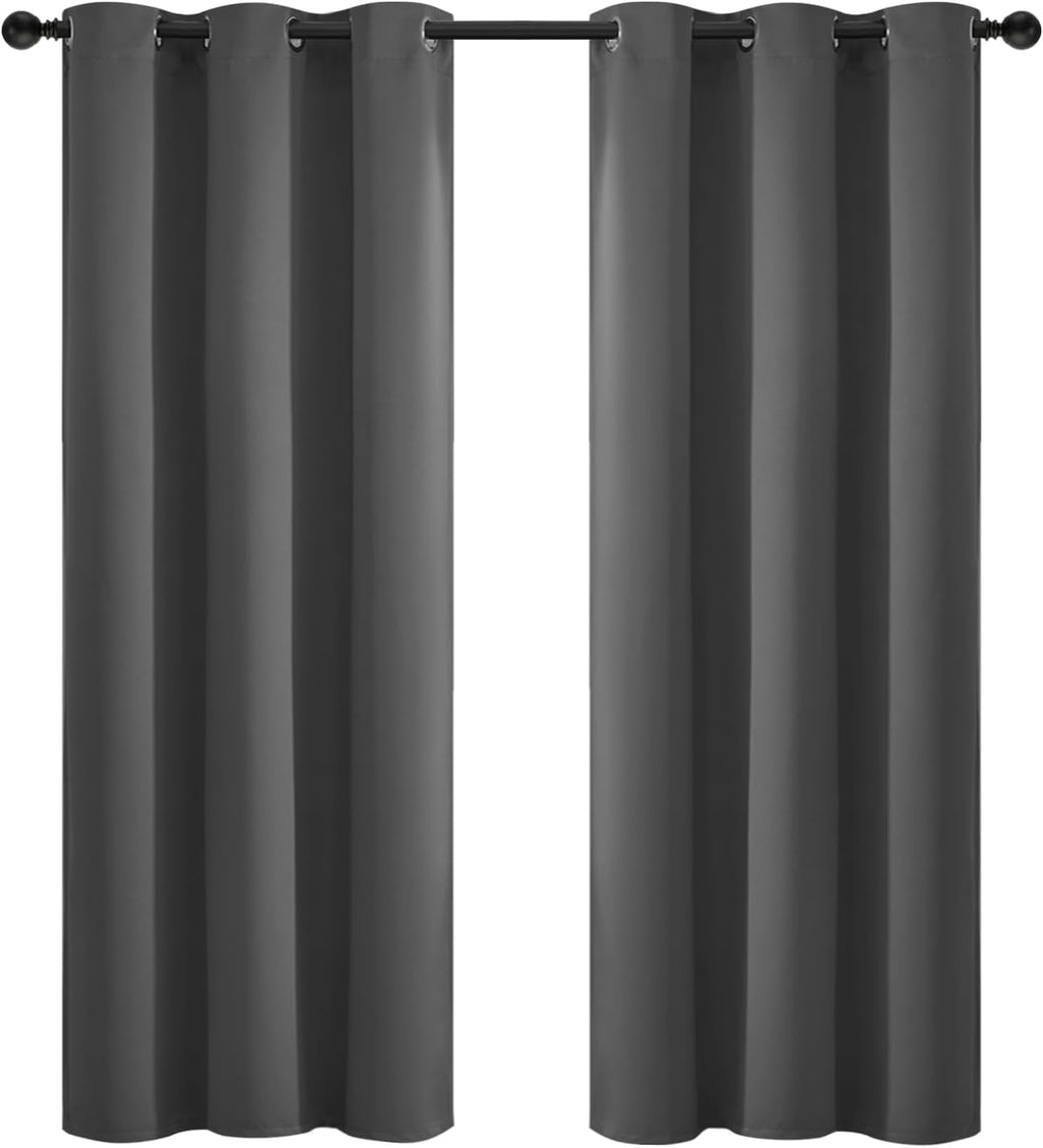 Yakamok Blackout Curtains for Bedroom, Thermal Insulated Room Darkening Curtains, Light Blocking Blackout Drapes for Living Room- 2…