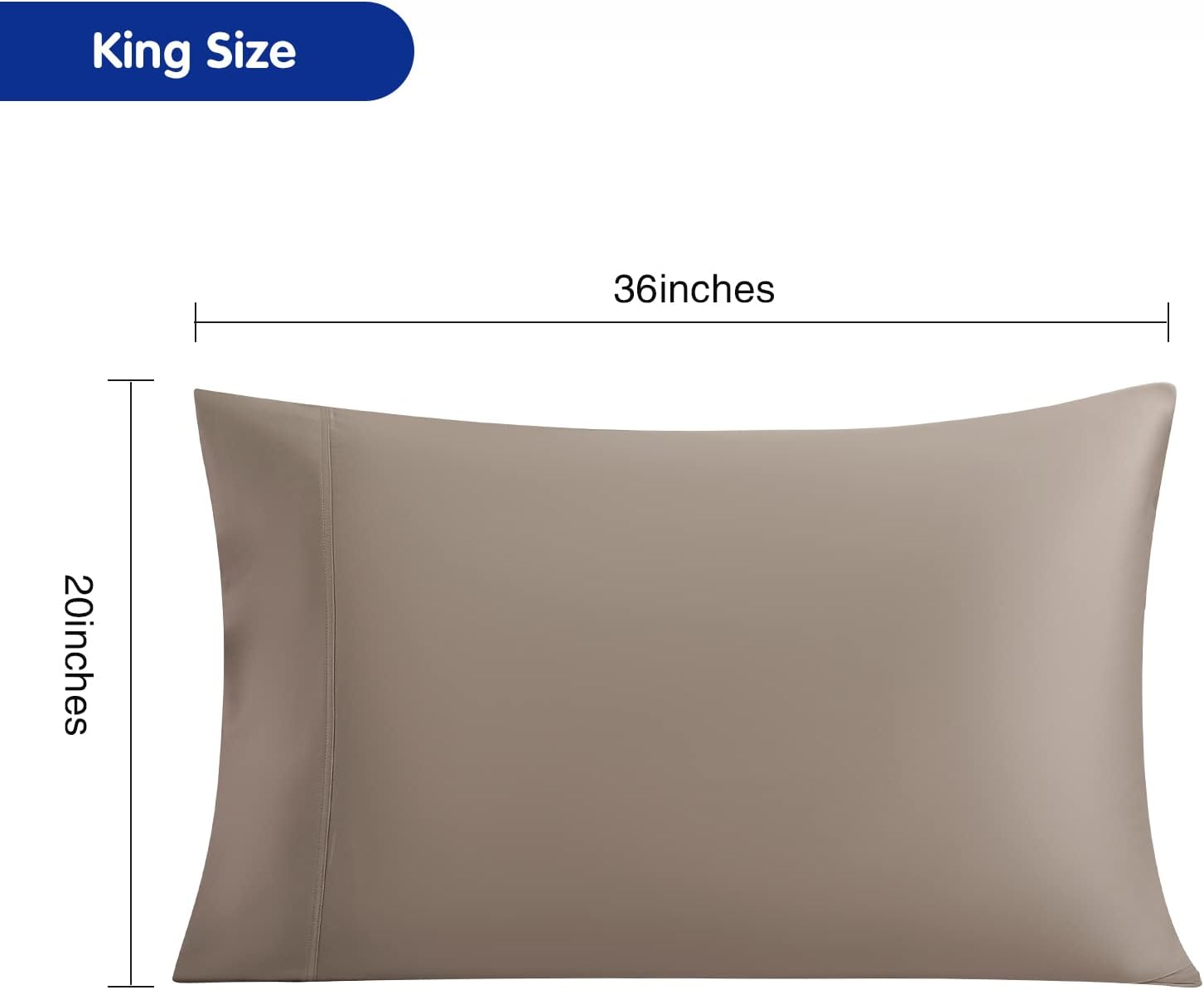 Stnomyhome Eucalyptus Tencel Cooling Pillowcase 2 Pack King Soft Brown | Moisture Wicking for Night Sweats | 3X Faster Drying | Oeko-TEX Ce…