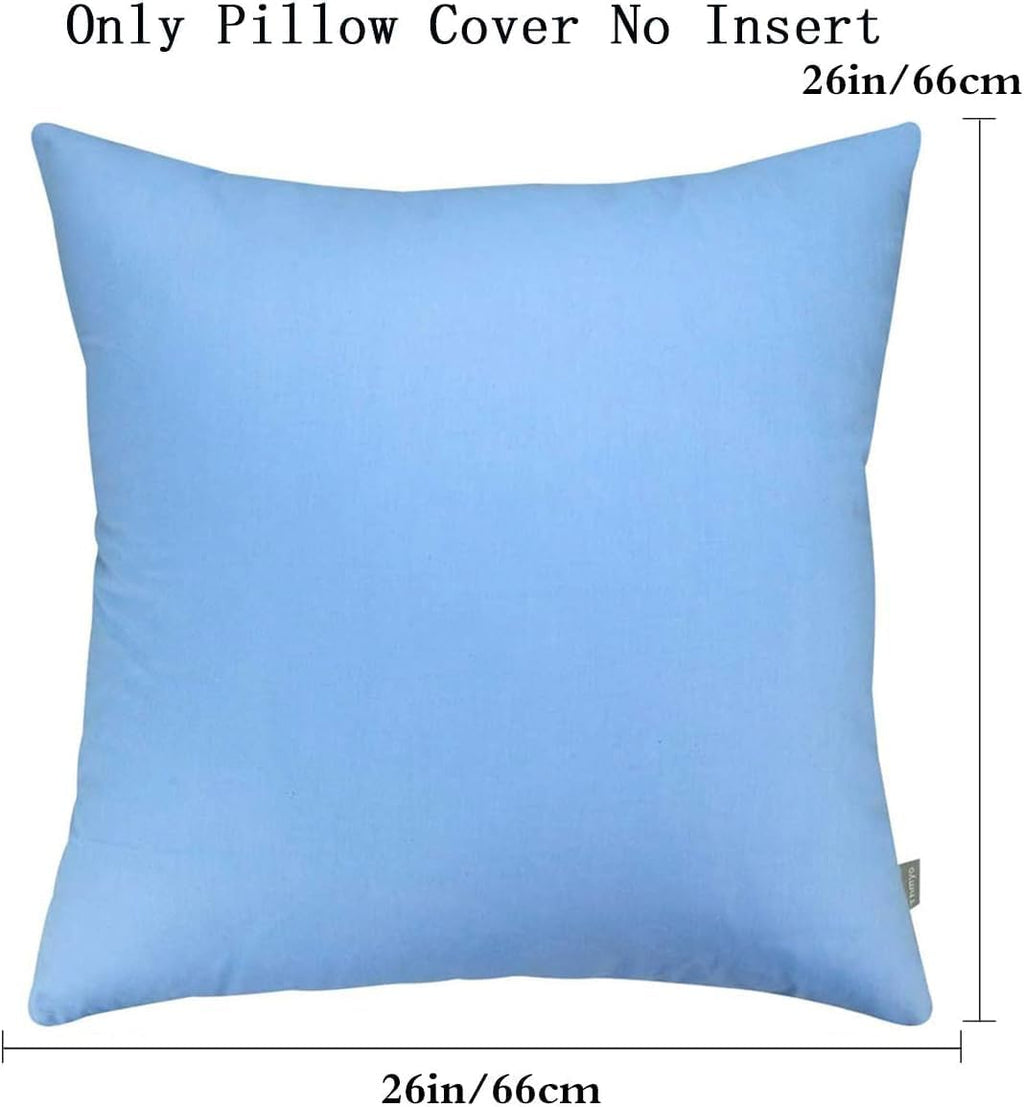 Thmyo 4-Pack 100% Cotton Comfortable Solid Decorative Throw Pillow Case, Thmyo Square Cushion Cover Pillowcase Sublimation Blank Pillow Cove…