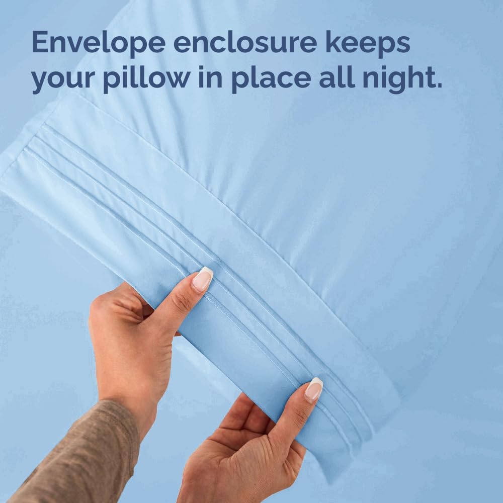 King Standard Pillow Cases Set of 8 - Ultra Soft Hotel Quality Pillowcase Covers - Comfy & Wrinkle Free - Shrink & Fade Resistant…
