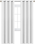 H.VERSAILTEX White Curtains for Bedroom Pure White Curtain 96 inches Long for Christmas Thermal Insulated Window Treatment Pane…