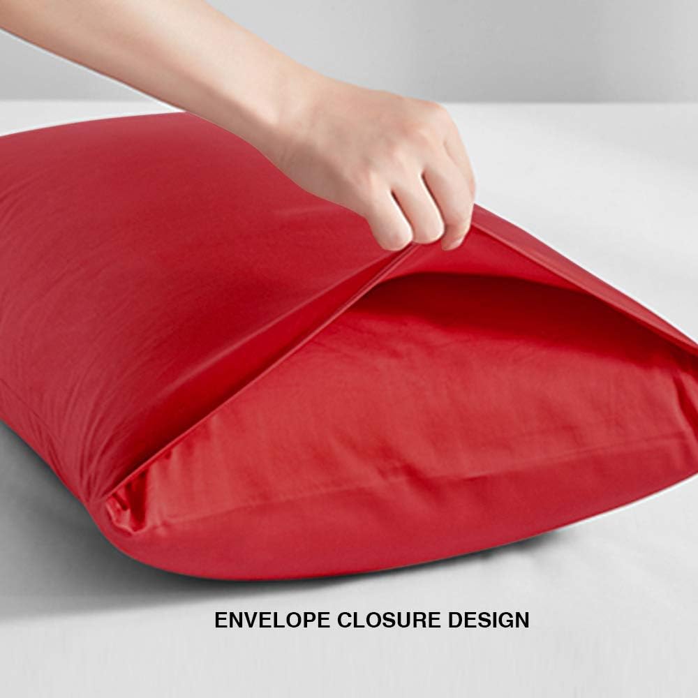 FLXXIE Pillow Cases Standard Size, Soft Microfiber Pillow Covers with Envelope Closure, Wrinkle, Stain Resistant Pillowcases, 2 Piece…