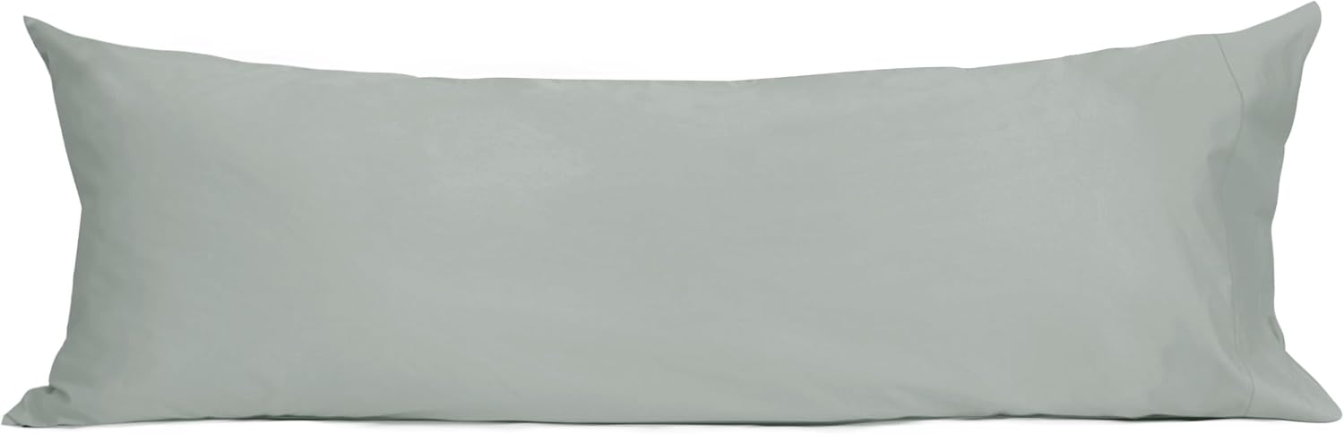 Sunflower Body Pillowcase 100% Cotton Long Pillow Cover/Case Envelope Closure 1 Pack, 20×54 inches Storm Gray, Soft and Breathable