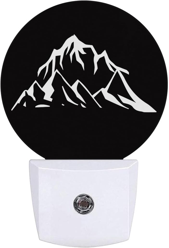 Black White Mountain Night Light Auto Sensor Led Dusk to Dawn Lamp Home Decor for Men Women