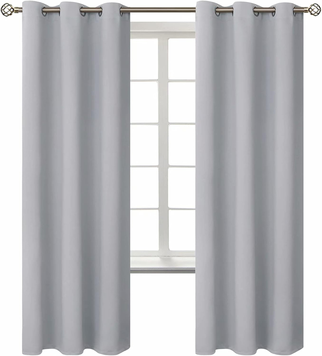 BGment Room Darkening Curtains 72 Inches Long - Grommet Thermal Insulated Drapes Window Treatment Curtains for Bedroom, 2 Panels, 42 x 72 I…