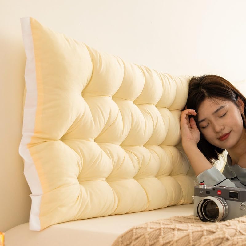 LQdpdd College Dorm Bed Bolster Pillow Long Reading Rectangular Headboard Pillow Backrest Support Cushion for Sitting in Bed Daybed Pillows…
