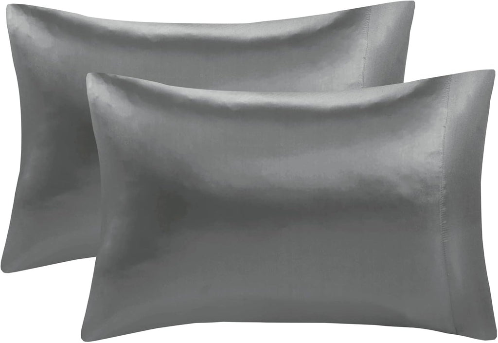 Madison Park Essentials Satin Sheet Set Luxury and Silky with Natural Sheen, Elastic 14" Pocket fits up to 16" Mattress, All Around…
