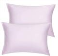 uxcell Standard Satin Pillowcase with Zipper, Super Soft and Luxury, Silky Pillow Cases Covers Set of 2, 21"x27", Lavender Gray