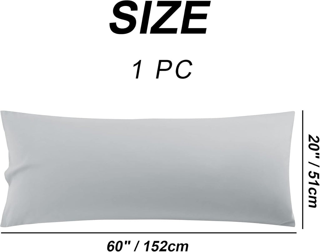 uxcell 100% Microfiber Body Pillow Cover | 1800 Thread Count Pillowcase | Soft Pillow Case with Envelope Closure | 90 GSM Ployester | No Wr…