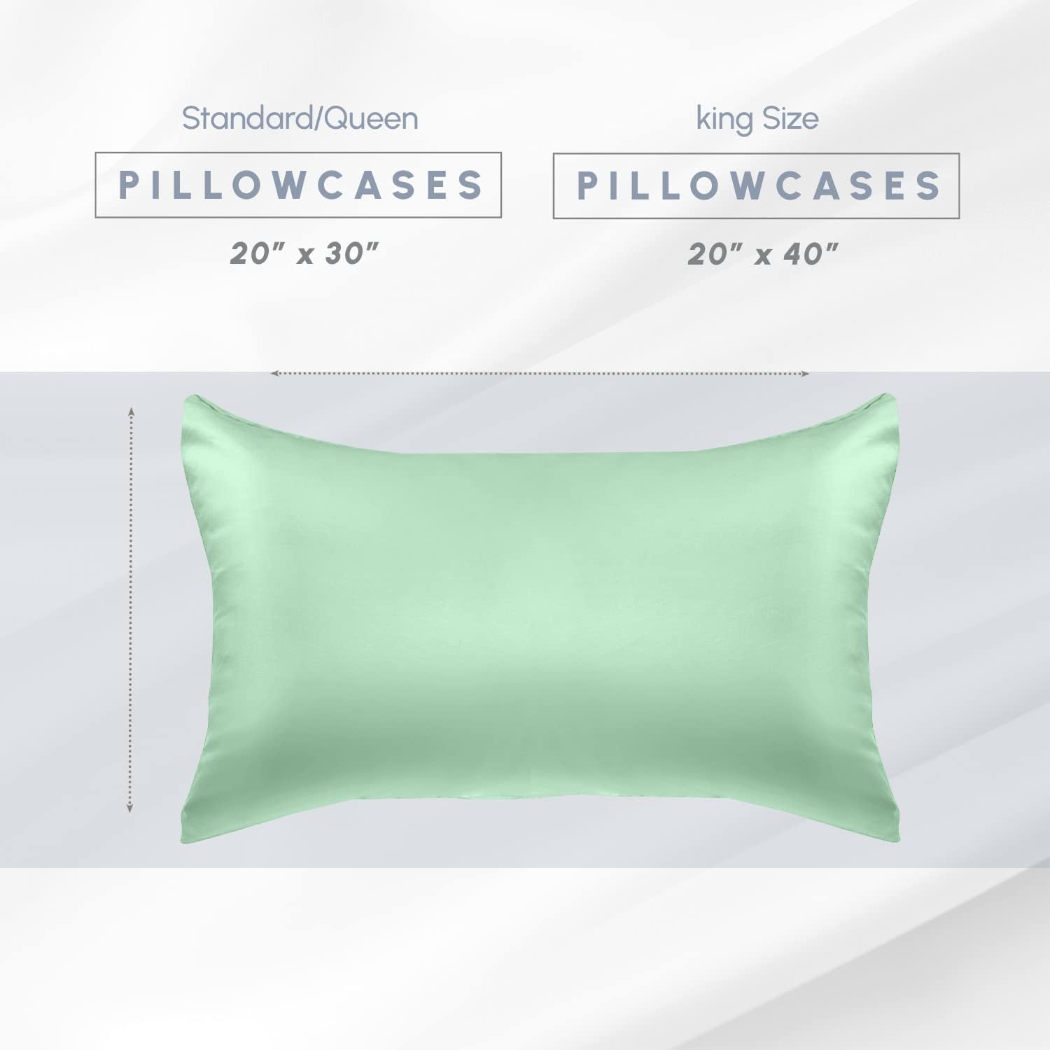 Elegantcomfort Elegant Comfort 2-Pack Cooling Viscose Satin Pillowcase Set with Hidden Zipper Closure, Silky Smooth for Hair and fabric…