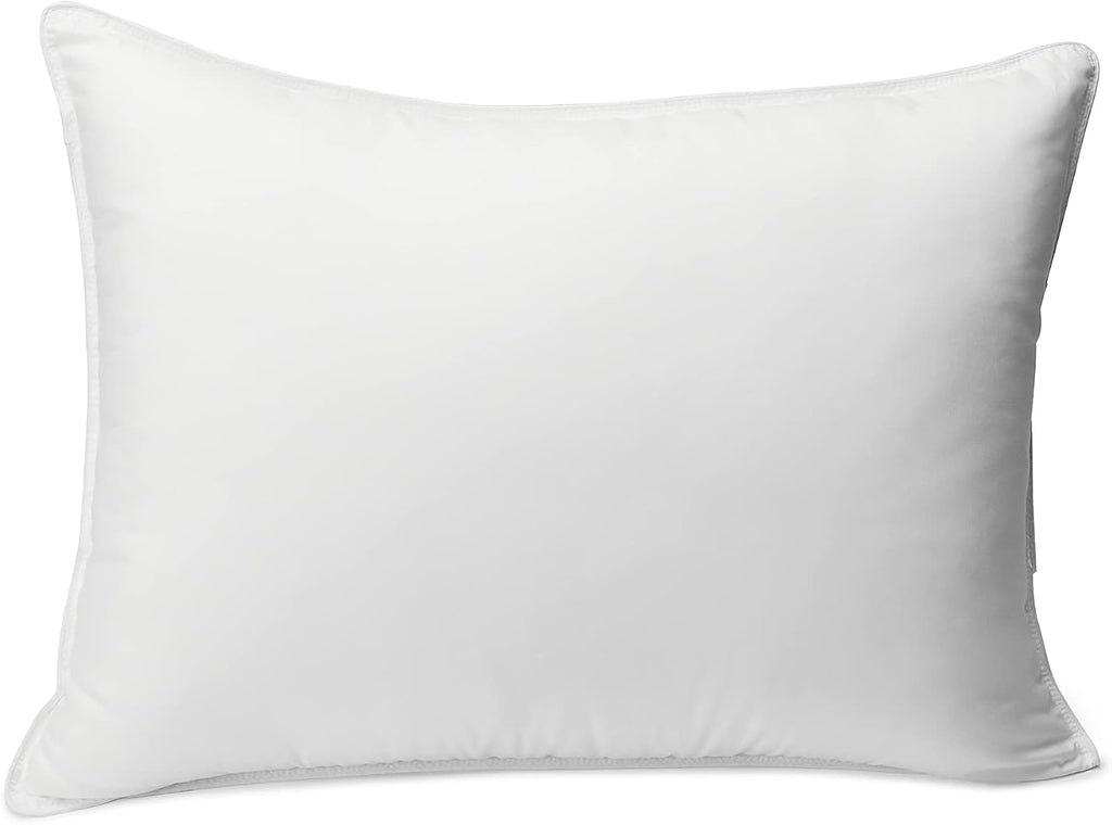 Amazon Basics Down Alternative Pillow for Side and Back Sleepers, Medium Density, Standard Size, 26" x 20", 2-Pack, White