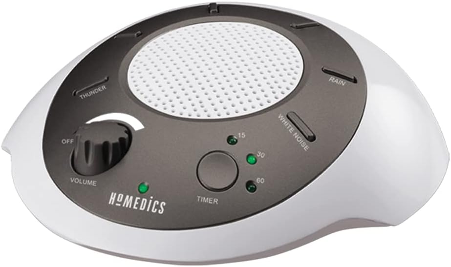 Homedics SoundSleep White Noise Sound Machine, Gold, Small Travel Sound Machine with 6 Relaxing Nature Sounds, Portable Sound relaxation…