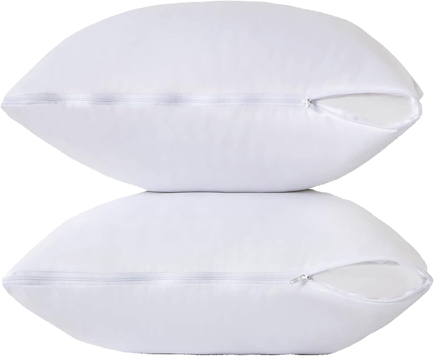 Kingnex Waterproof Feather Proof Euro Pillow Protectors with Zipper 26x26 Pack of 2 Soft Bamboo Viscose Jersey Square Pillow Covers for Eur…