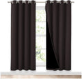 Nicetown 100% Blackout Window Curtain Panels, Full Light Blocking Drapes with Black Liner for Nursery, 72 inches Drop Thermal Bedroom Drape…