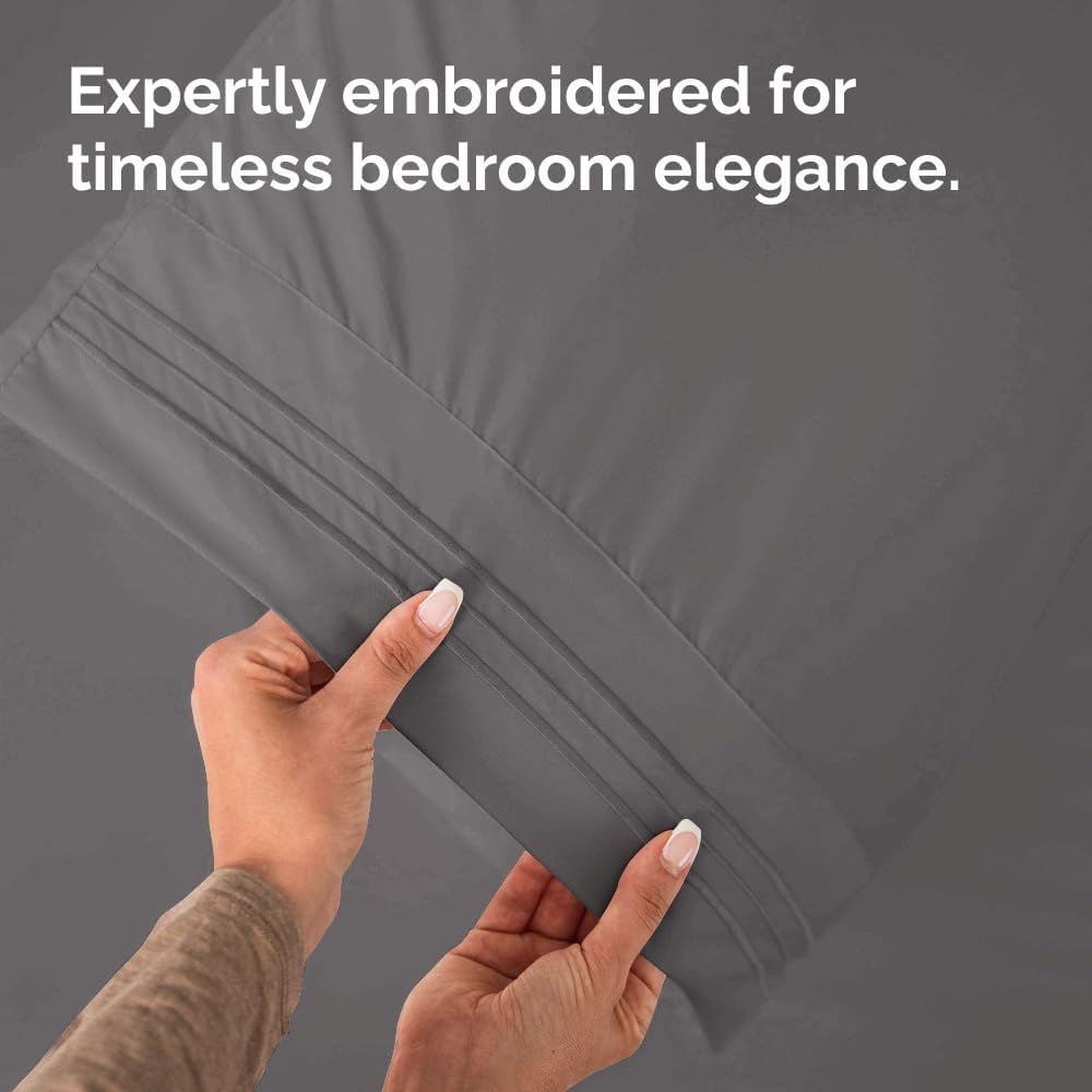 King Pillow Cases Set of 2 - Ultra Soft Hotel Quality Pillowcase Covers - Comfy, Cozy & Wrinkle Free - Shrinkage, Stain & Fade Resistant…