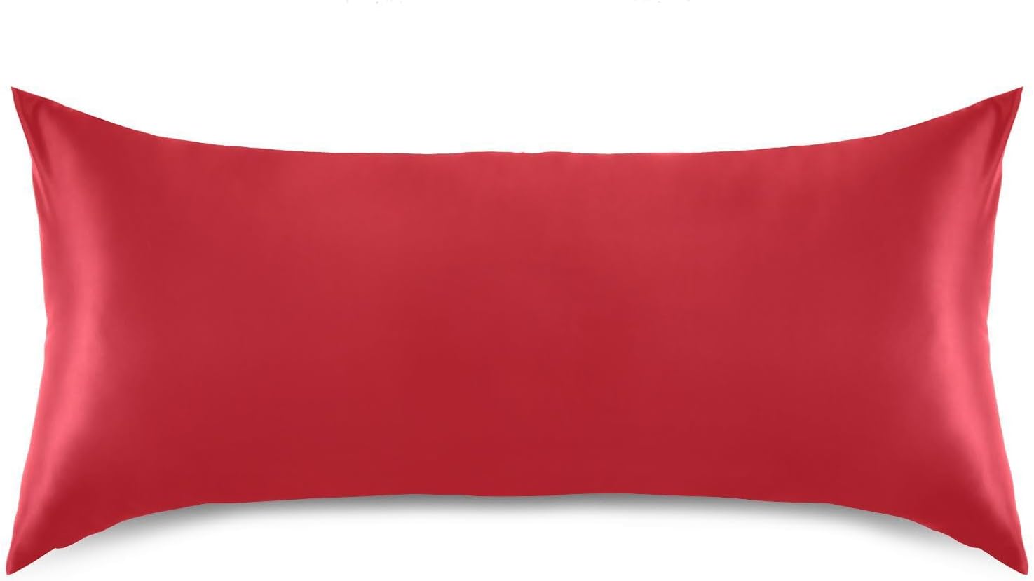 Red Color Pillow Covers Silk Pillowcase for Hair and Skin Soft Smooth Cooling Satin Pillowcase Queen Size Pillow Case for Women Boys…