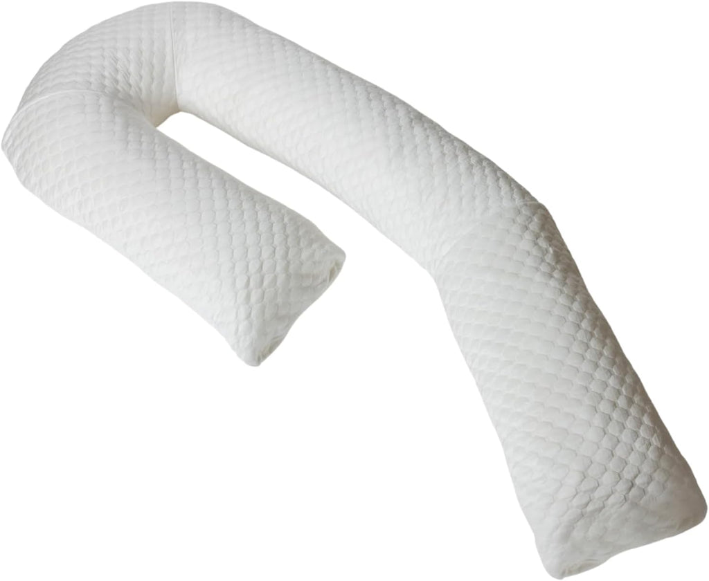 MedCline Cooling Body Pillow for Side Sleepers, Full-Body Support Pillow with Adjustable Memory Foam Stuffing, Ergonomic Design for…