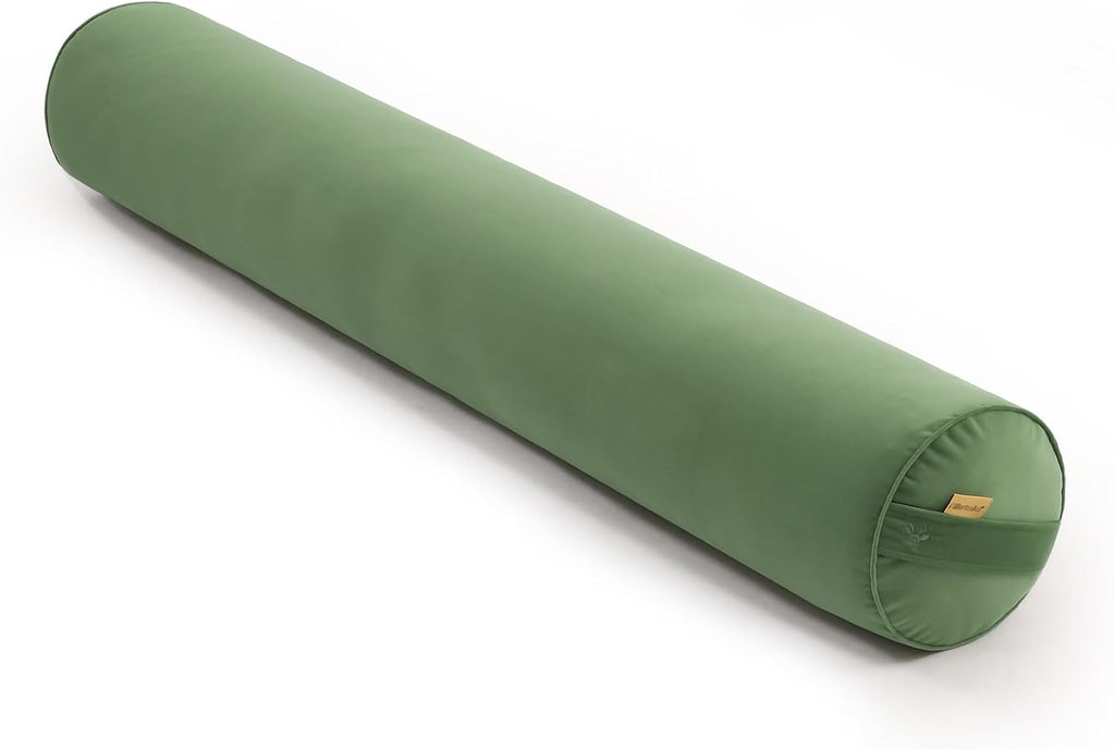 Body Pillow for Adults, Long Round Pillow, Big Cylindrical Pillow, Large Full Bolster Pillows for Side Sleepers (Olive Green, 47.24"*7.87")