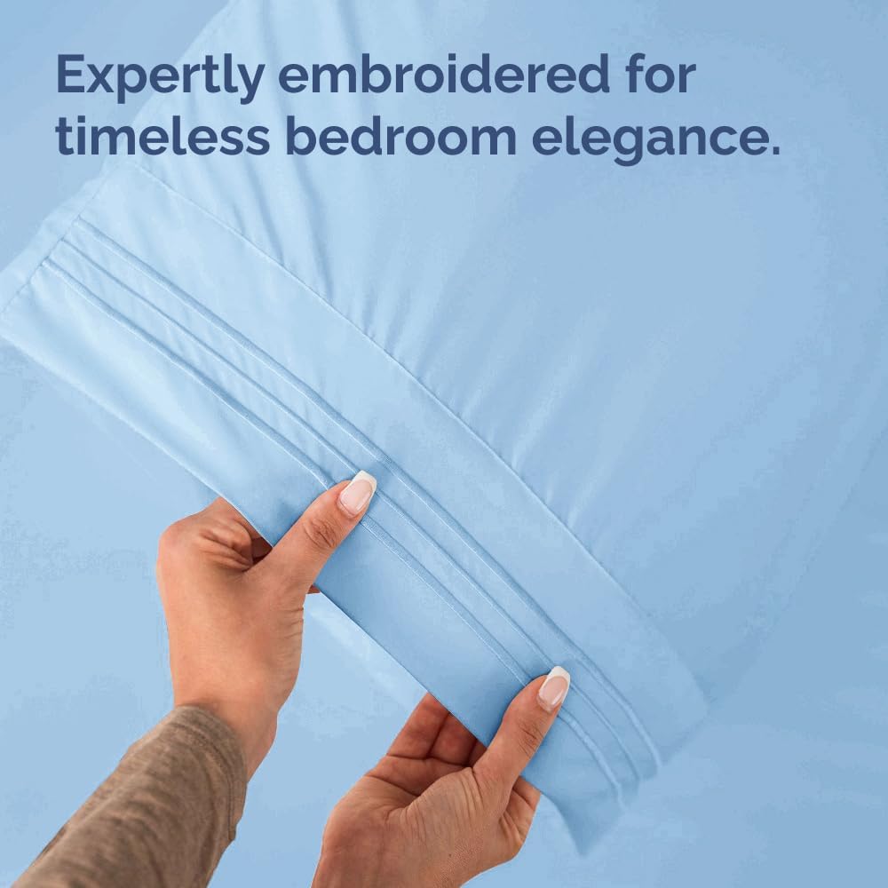 Queen Pillow Cases Set of 4 - Ultra Soft Hotel Quality Pillowcase Covers - Comfy, Cozy & Wrinkle Free - Shrink, Stain & Fade Resistant…