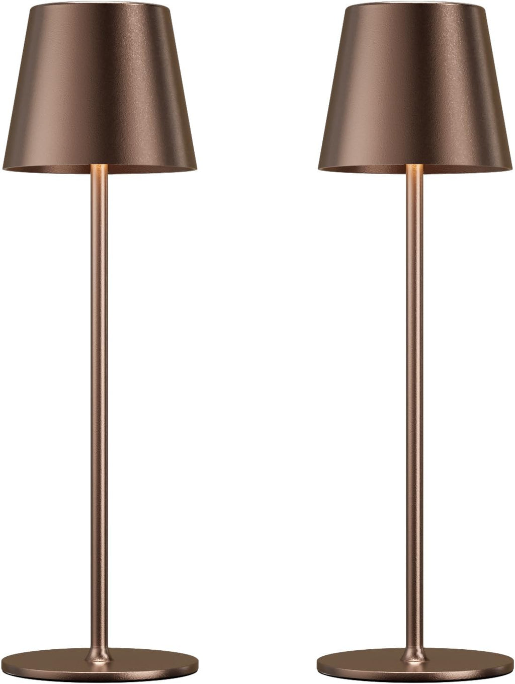 Cordless Table Lamp Rechargeable Brown - KK 2 Pack 5000mAH Battery Operated Lamp for Counter, 3 Color Stepless Dimming Wireless Lamp for…