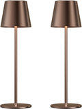Cordless Table Lamp Rechargeable Brown - KK 2 Pack 5000mAH Battery Operated Lamp for Counter, 3 Color Stepless Dimming Wireless Lamp for…