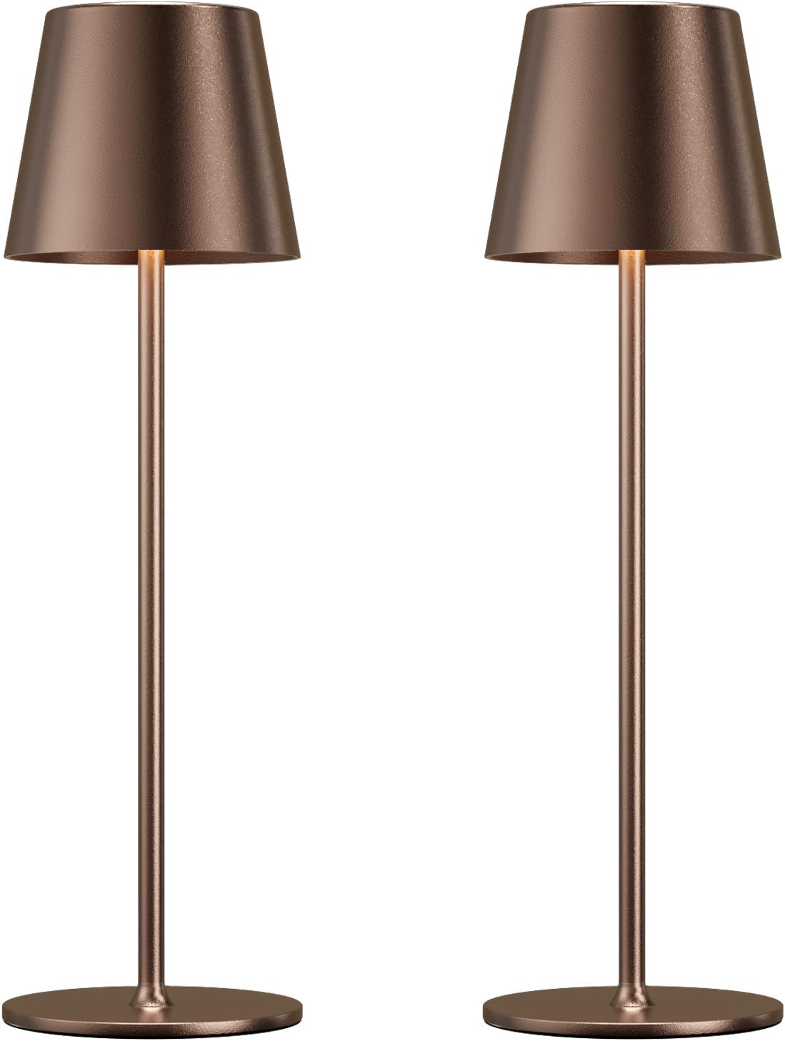 Cordless Table Lamp Rechargeable Brown - KK 2 Pack 5000mAH Battery Operated Lamp for Counter, 3 Color Stepless Dimming Wireless Lamp for…