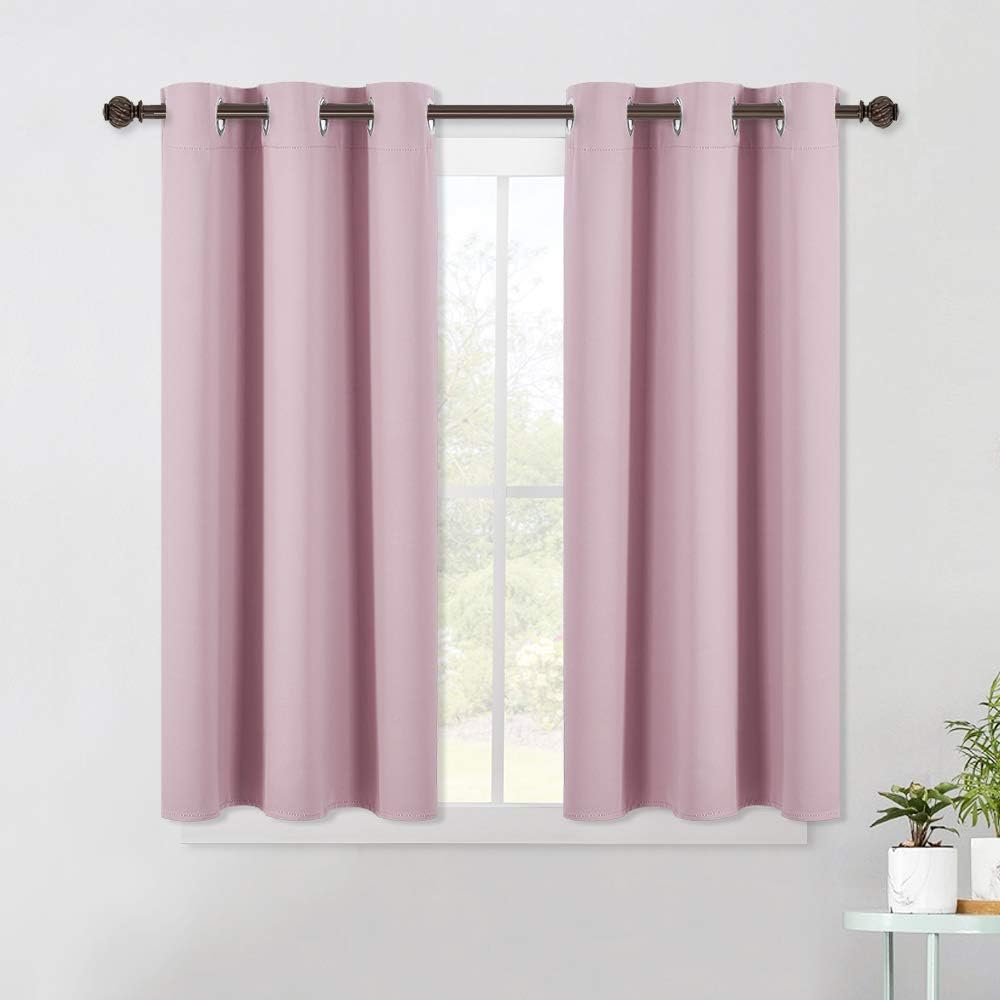 NICETOWN Blackout Curtain Panels for Girls Room, Nursery Essential Thermal Insulated Solid Grommet Top Blackout Drapes (Baby…
