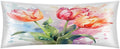 Aglebo Watercolor Tulips Body Pillow Covers Super Soft Satin Decorative Pillowcase with Hidden Zipper Cooling Breathable Case Rectangle Cov…