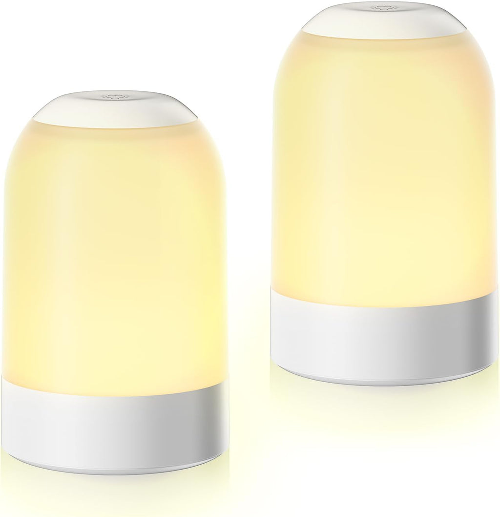 Bedside Touch Night Light, Baby Nursery Nightlight for Kids Adults, Egg Light with Timer, Dimmable Small Cordless Table Lamp for…
