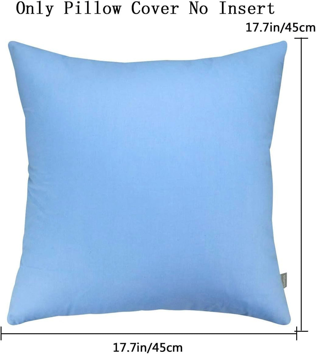 Thmyo 4-Pack 100% Cotton Comfortable Solid Decorative Throw Pillow Case Square Cushion Cover Pillowcase Sublimation Blank Pillow Covers DIY…