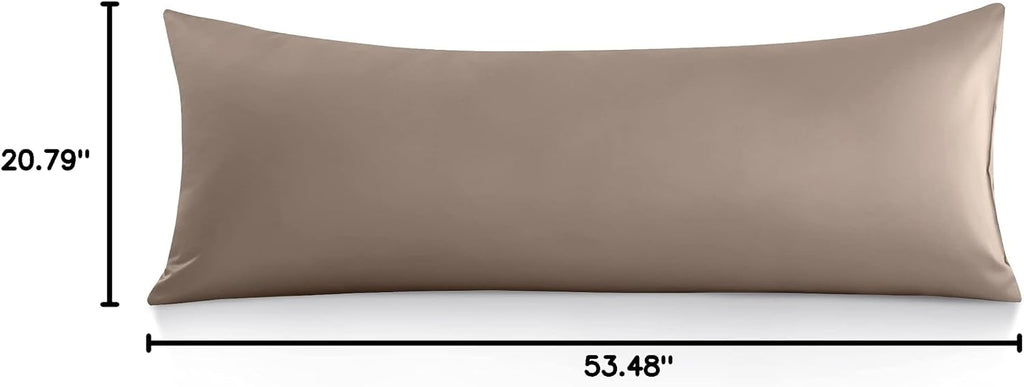 Oubonun 100% Cotton Body Pillowcase - 800 Thread Count/21x54, Moisture Absorbent and Breathable, Hotel Body Pillow Cover for All Seasons, C…