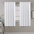 H.VERSAILTEX White Curtains Thermal Insulated Window Treatment Panels Room Darkening Privacy Assured Drapes for Living Room Bac…