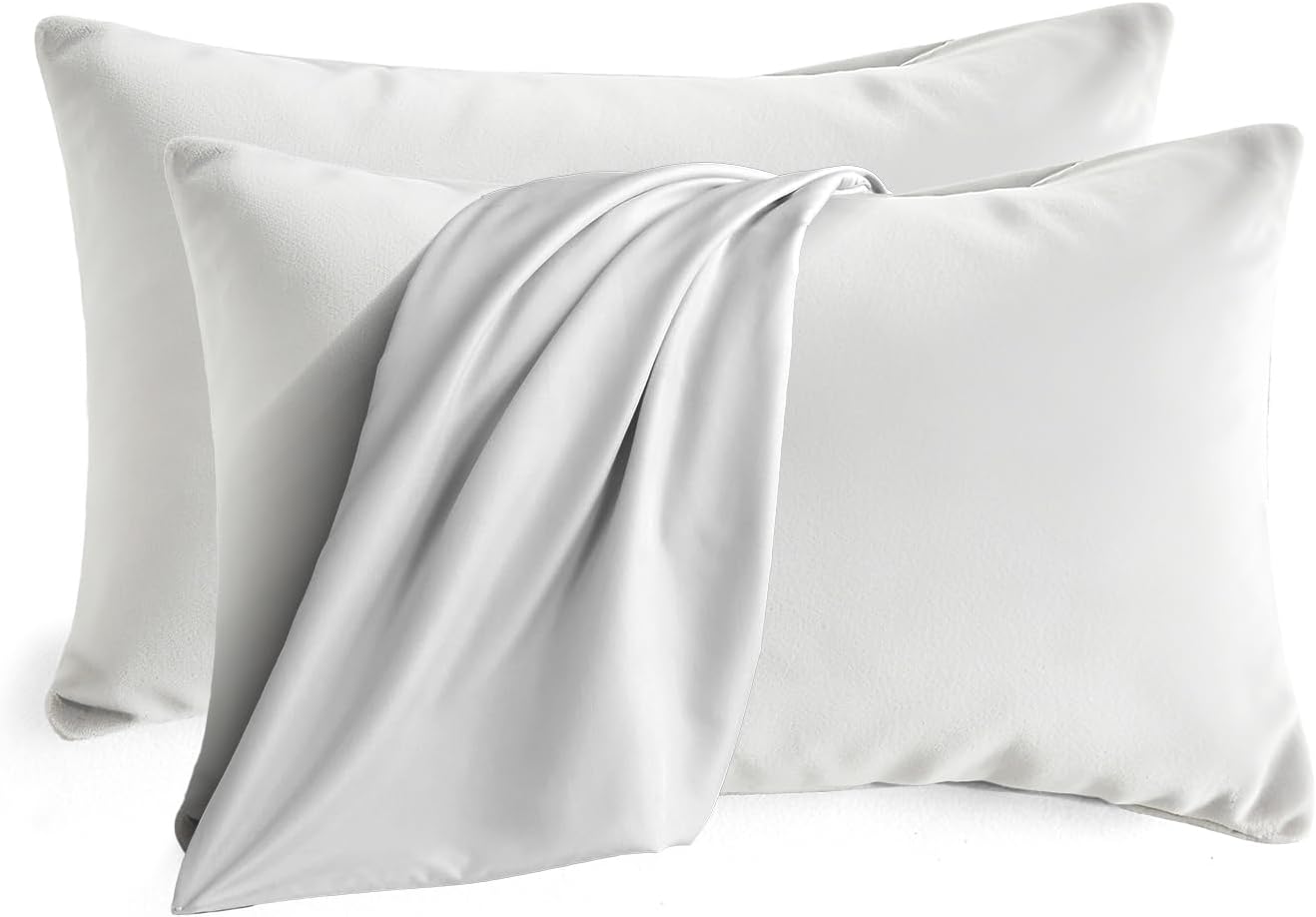 QJFabricCO Q&J Fabric Co. Queen Pillow Cases Set of 2, Brushed Microfiber Pillowcases, Soft, Wrinkle-Free, Fade-Resistant, Pillow Cases Envelope…