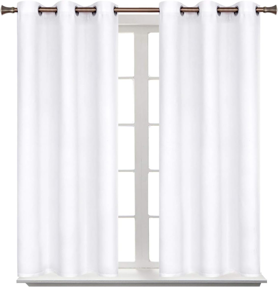 BGment Room Darkening Curtains 54 Inches Long - Grommet Thermal Insulated Drapes Window Treatment Curtains for Bedroom, 2 Panels, 38 x 54 I…