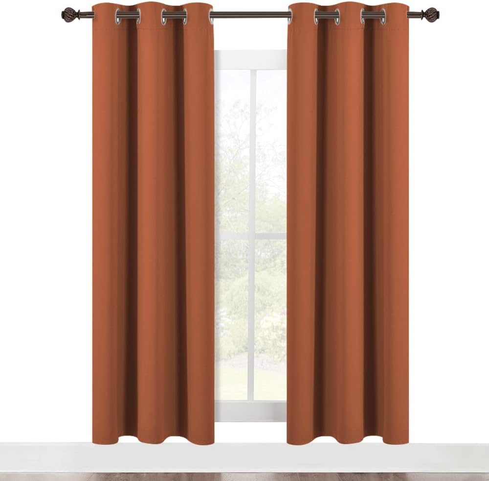 NICETOWN Modern Blackout Curtains Noise Reducing, Thermal Insulated and Privacy Room Darkening Drape Panels for Boy's Guest Room Door…