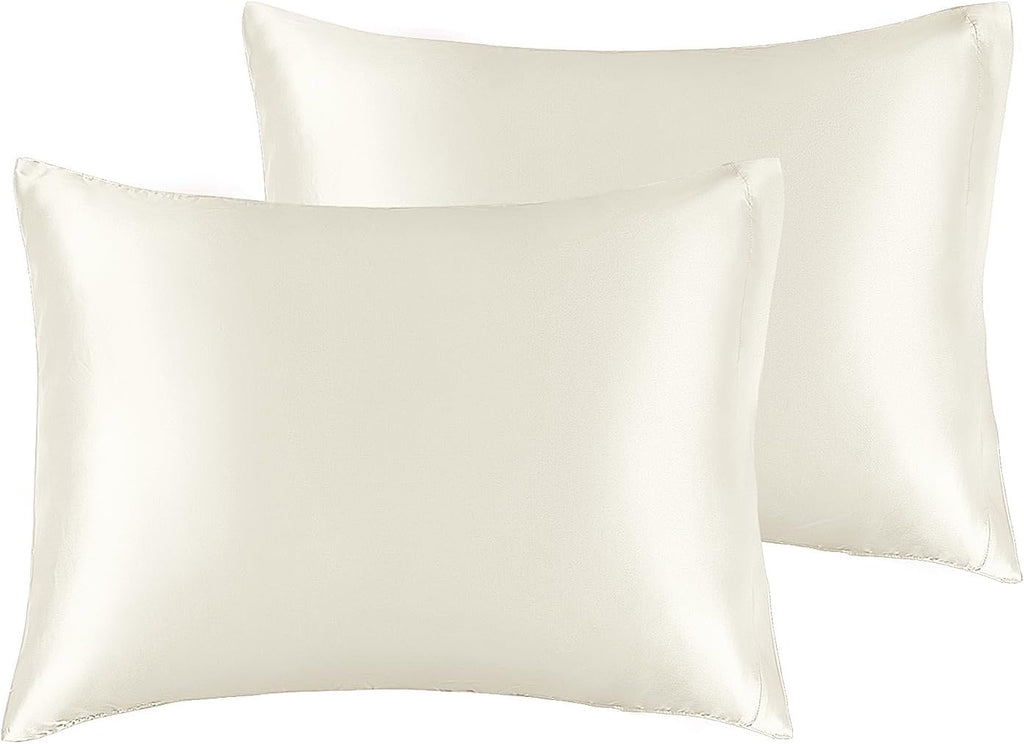 Bedelite Satin Pillowcase for Hair and Skin, Super Soft and Cooling Similar to Silk Pillow Cases 2 Pack with Envelope Closure, Gift for Wom…