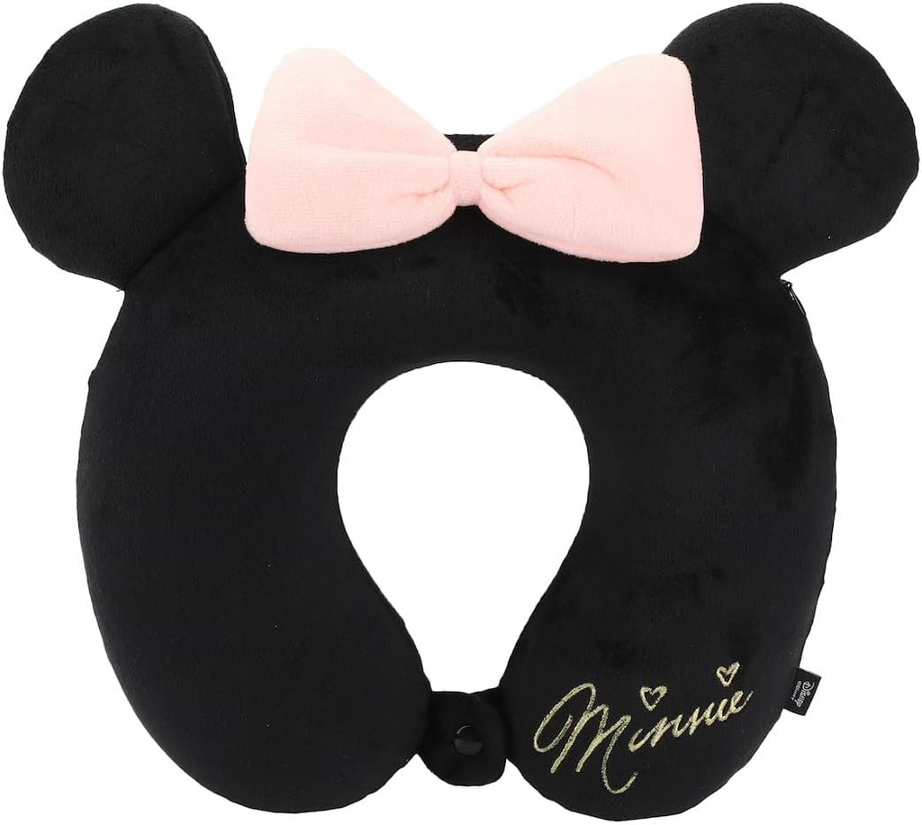 Bioworld Disney Minnie Mouse-Inspired 3-Piece Neck Pillow Eye Mask Set pink