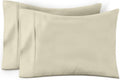TEXAS LINEN CO. 100% Egyptian Cotton Pillow Cases Set of 2, Texan Talkin' Collection 600 Series King Pillowcase for Sleeping (Sand)…