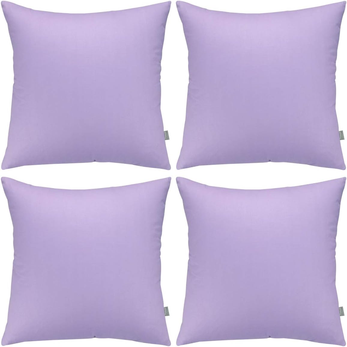 Thmyo 4-Pack 100% Cotton Comfortable Solid Decorative Throw Pillow Case, Thmyo Square Cushion Cover Pillowcase Sublimation Blank Pillow Cove…