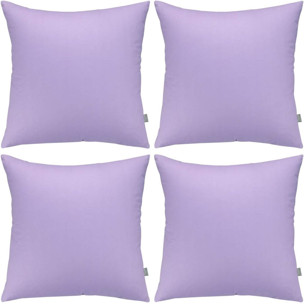 Thmyo 4-Pack 100% Cotton Comfortable Solid Decorative Throw Pillow Case Square Cushion Cover Pillowcase Sublimation Blank Pillow Covers DIY…